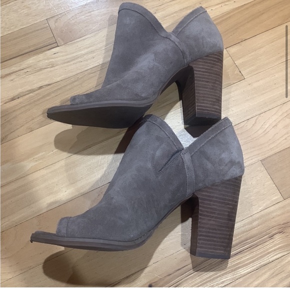 Lucky Brand Laretah Peep Toe Suede Bootie - Picture 6 of 9